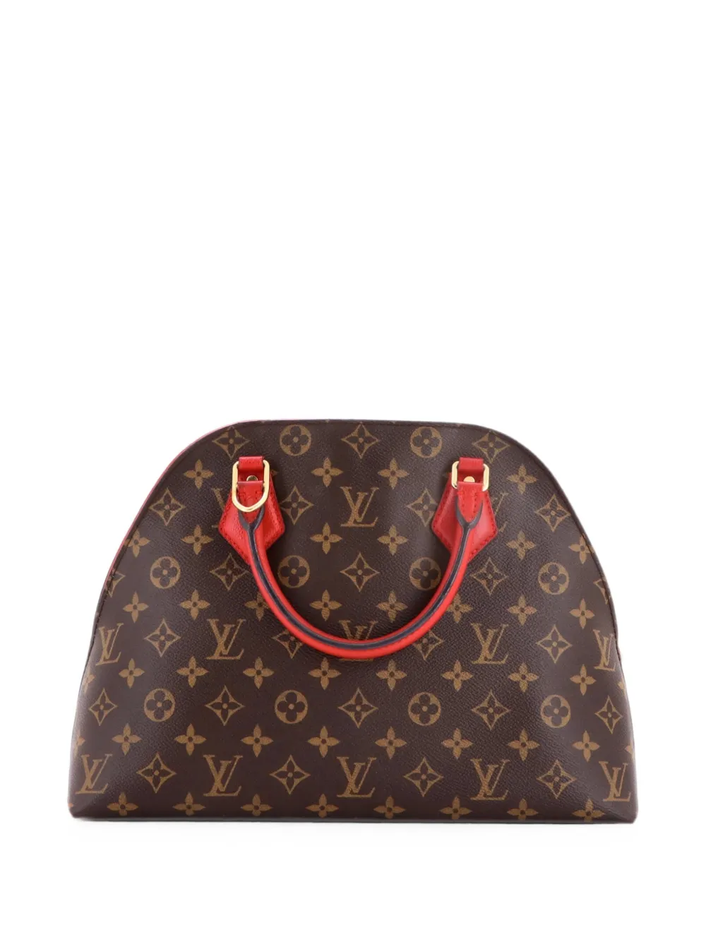 Louis Vuitton Pre-Owned Alma BNB Satchel-Tasche aus Monogram-Canvas mit Leder - Rot