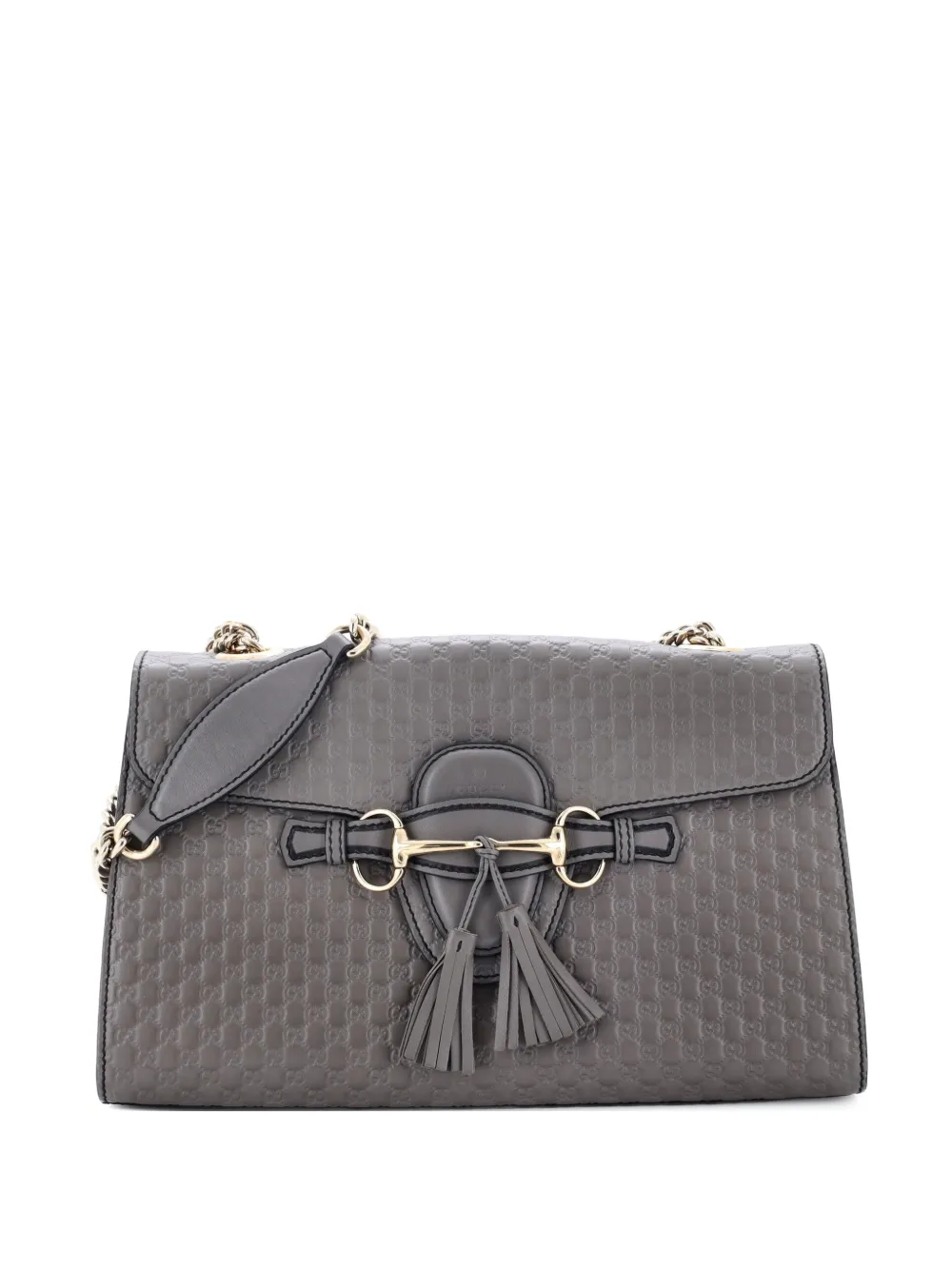 Gucci Pre-Owned Emily Chain Flap Bag Microguccissima Leather Medium shoulder bag - Grigio