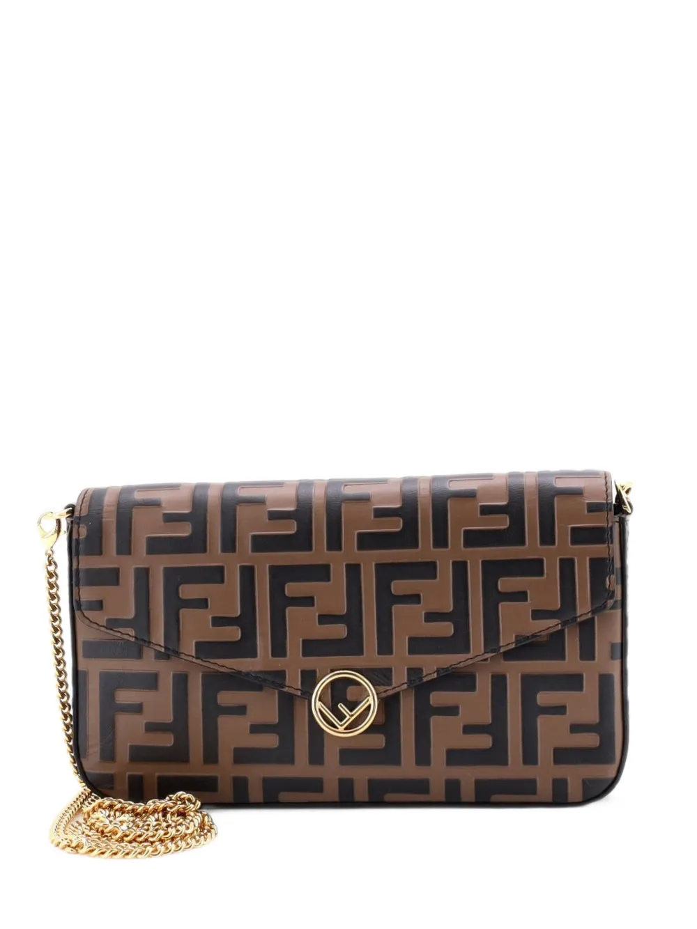 Fendi Pre-Owned F is Fendi Clutch mit Zucca-Prägung - Braun