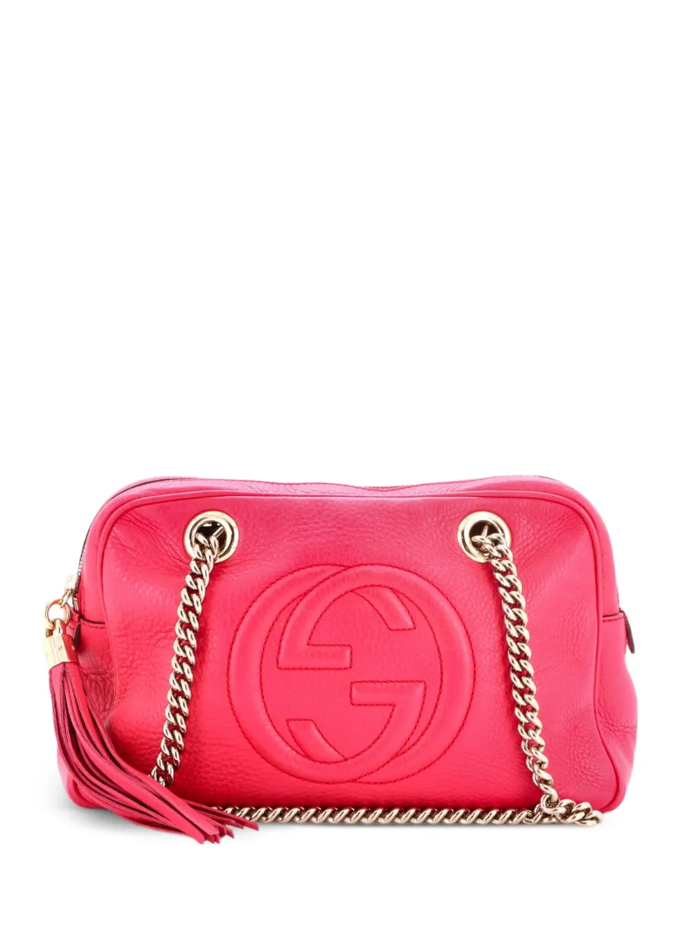 Gucci Pre-Owned Borsa a spalla Soho piccola in pelle con zip e catena - Rosa