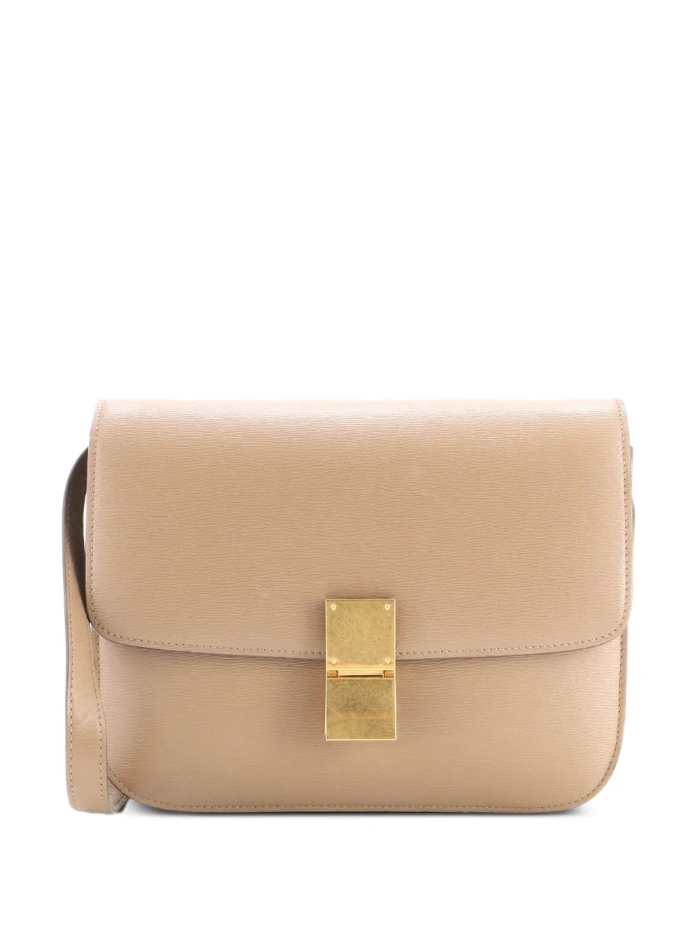 Celine Pre-Owned Classic Box Bag Grainy Leather Medium crossbody bag - Marrone