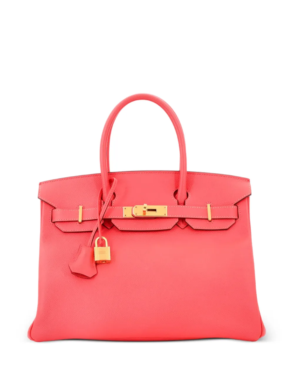 Hermès Pre-Owned Borsa a mano Birkin 30 in pelle Epsom Red con dettagli color oro e tracolla - Rosso