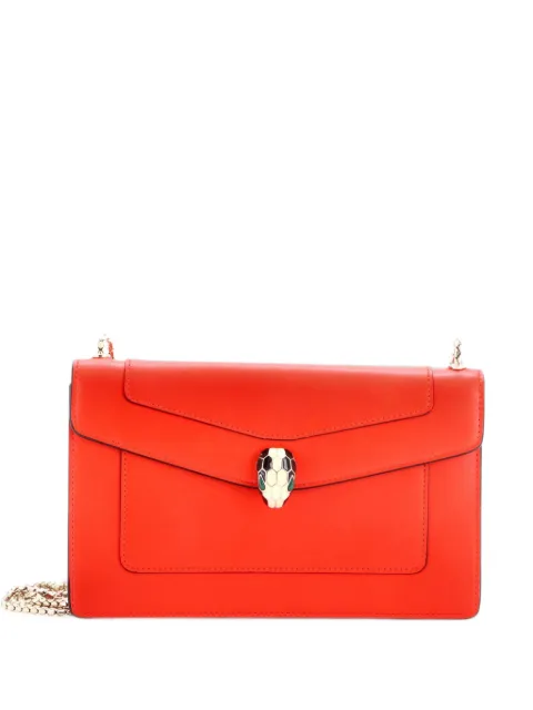 Bvlgari Pre-Owned Serpenti Forever Wallet on Chain Leather Small crossbody bag