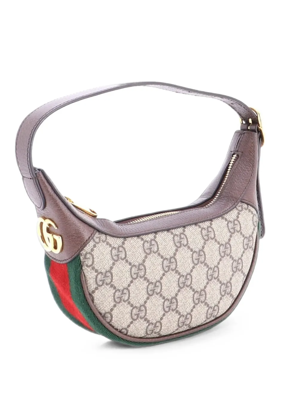 Gucci Pre-Owned Ophidia Half Moon Bag GG Coated Canvas Mini hobo bag - Braun