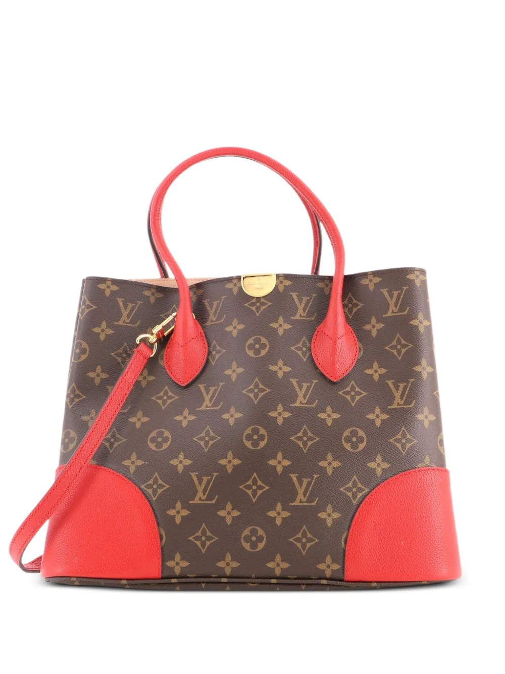 Louis Vuitton Pre-Owned Borsa tote Flandrin in tela e pelle con monogramma - Rosso