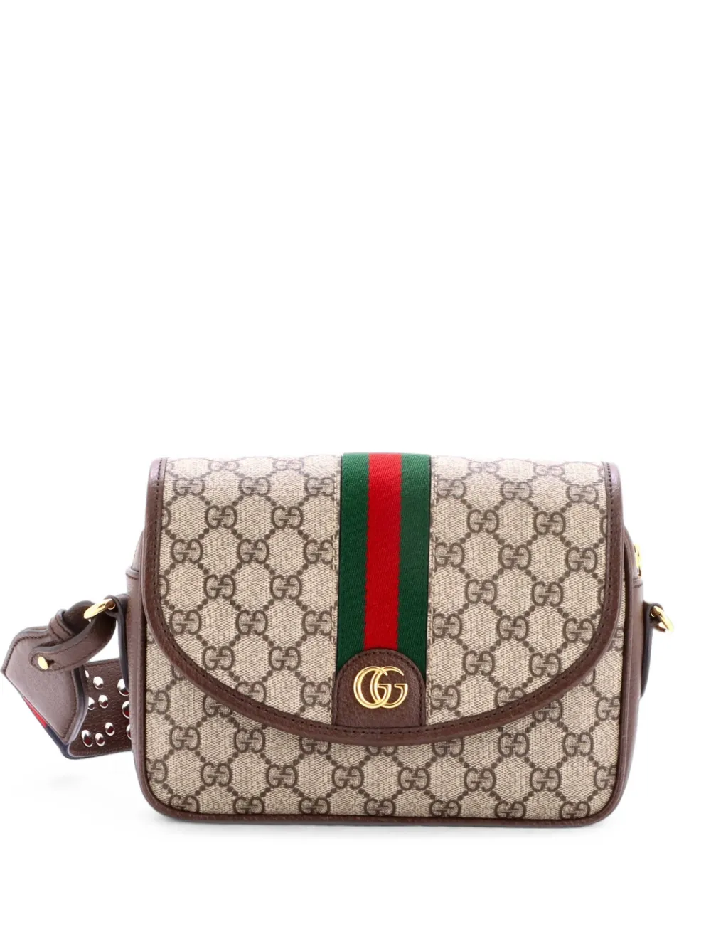 Gucci Pre-Owned Ophidia Flap GG Coated Canvas Small shoulder bag - Marrone