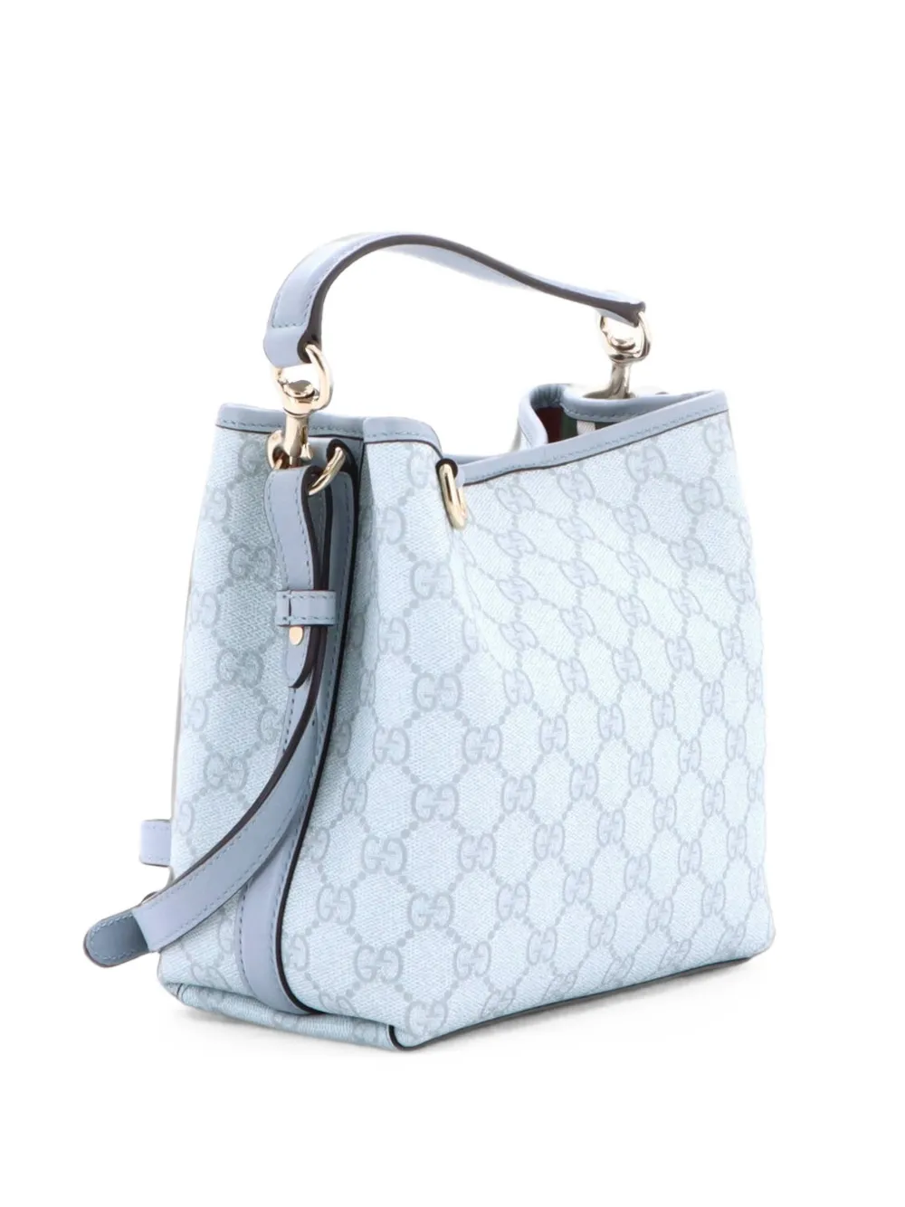 Gucci Pre-Owned GG Emblem GG Coated Canvas Small bucket bag - Blau