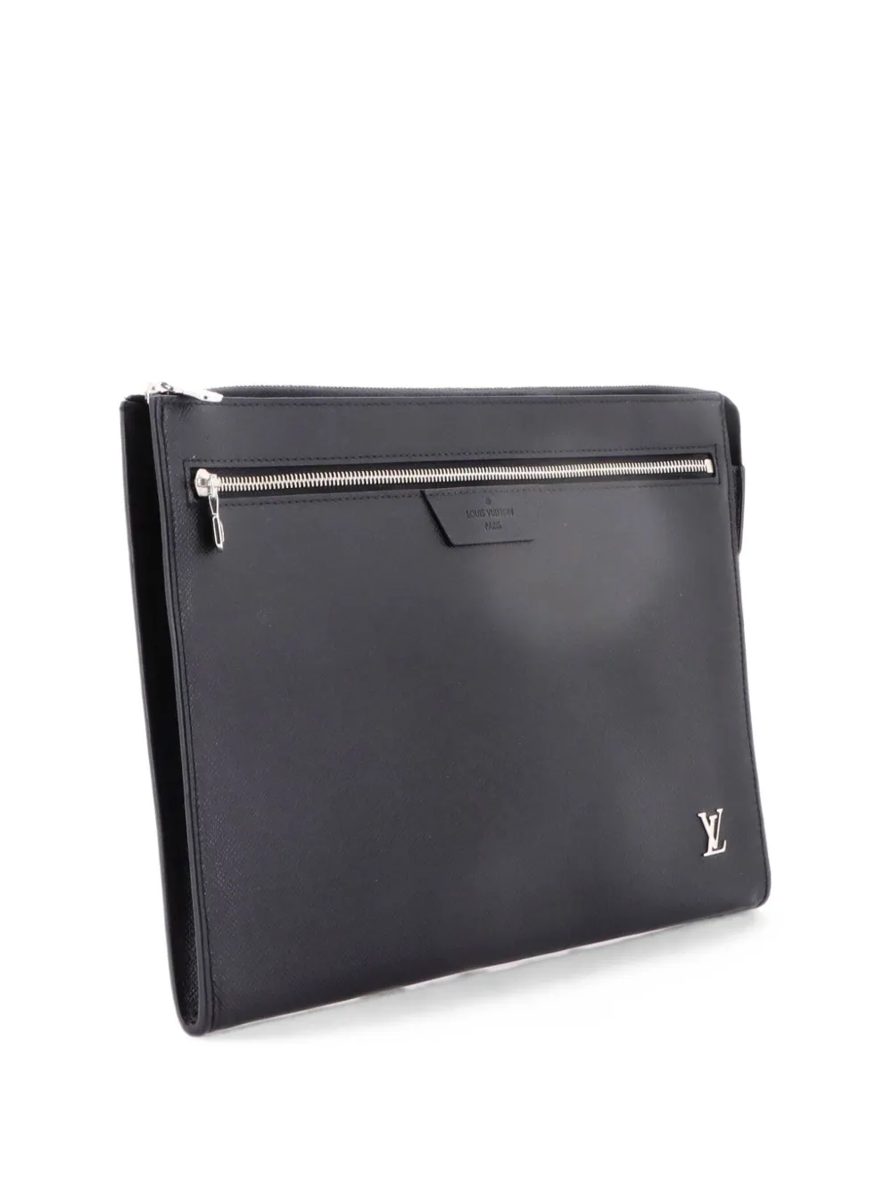 Louis Vuitton Pre-Owned Clutch 24 Heures in pelle Taiga con zip - Nero