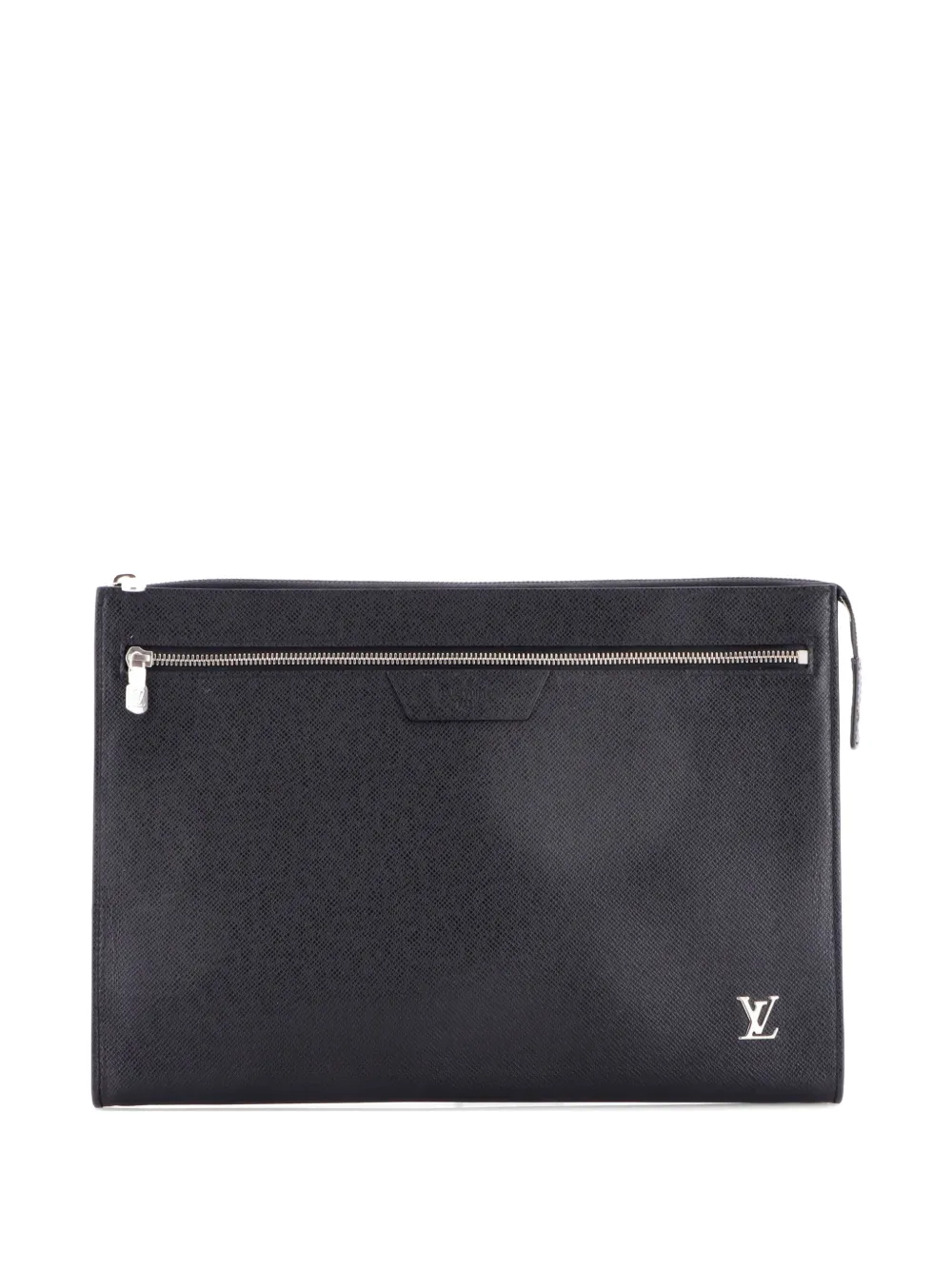Louis Vuitton Pre-Owned Clutch 24 Heures in pelle Taiga con zip - Nero