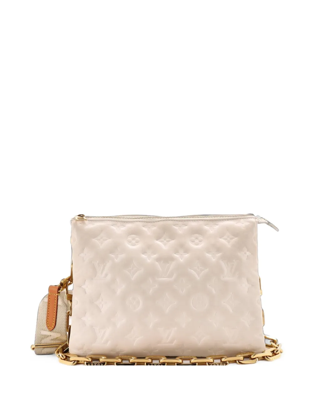 Louis Vuitton Pre-Owned Coussin PM Umhängetasche aus Lammleder mit Monogramm-Prägung - Nude