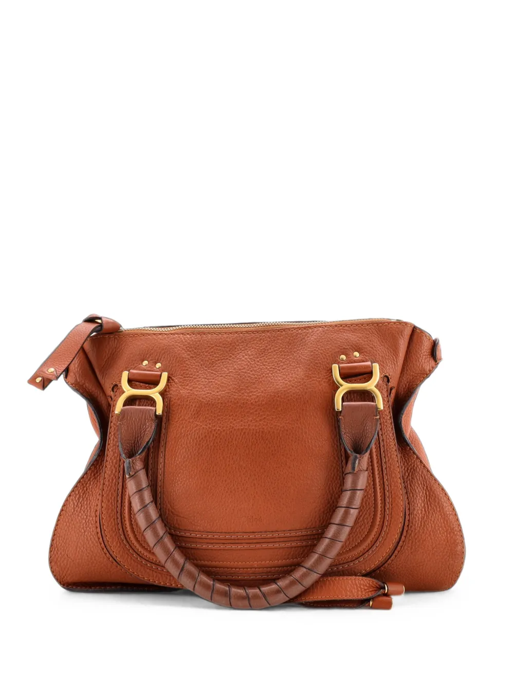 Chloé Pre-Owned Marcie Leather Medium shoulder bag - Marrone