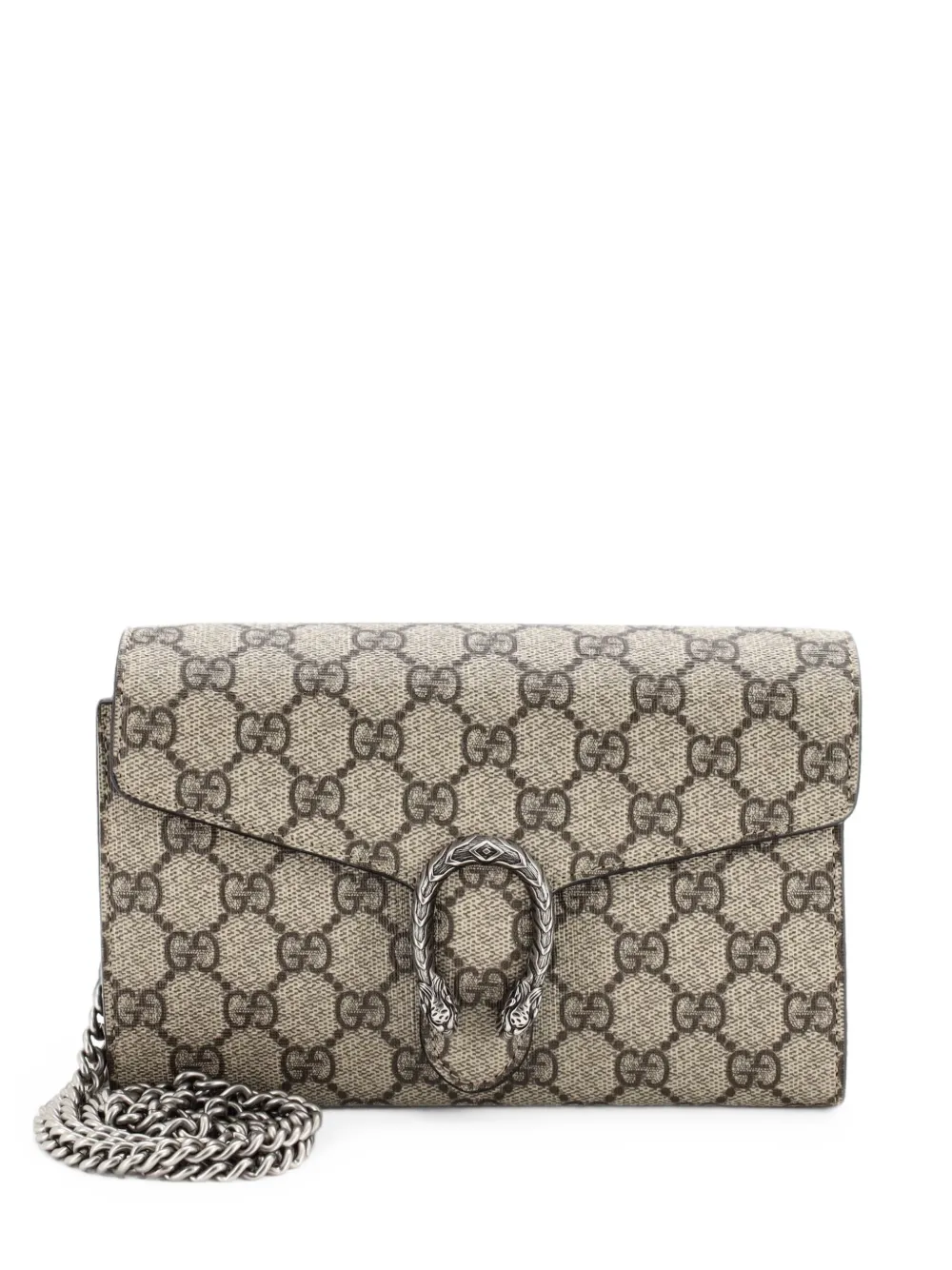 Gucci Pre-Owned Dionysus Chain Wallet GG Coated Canvas Small crossbody bag - Marrone