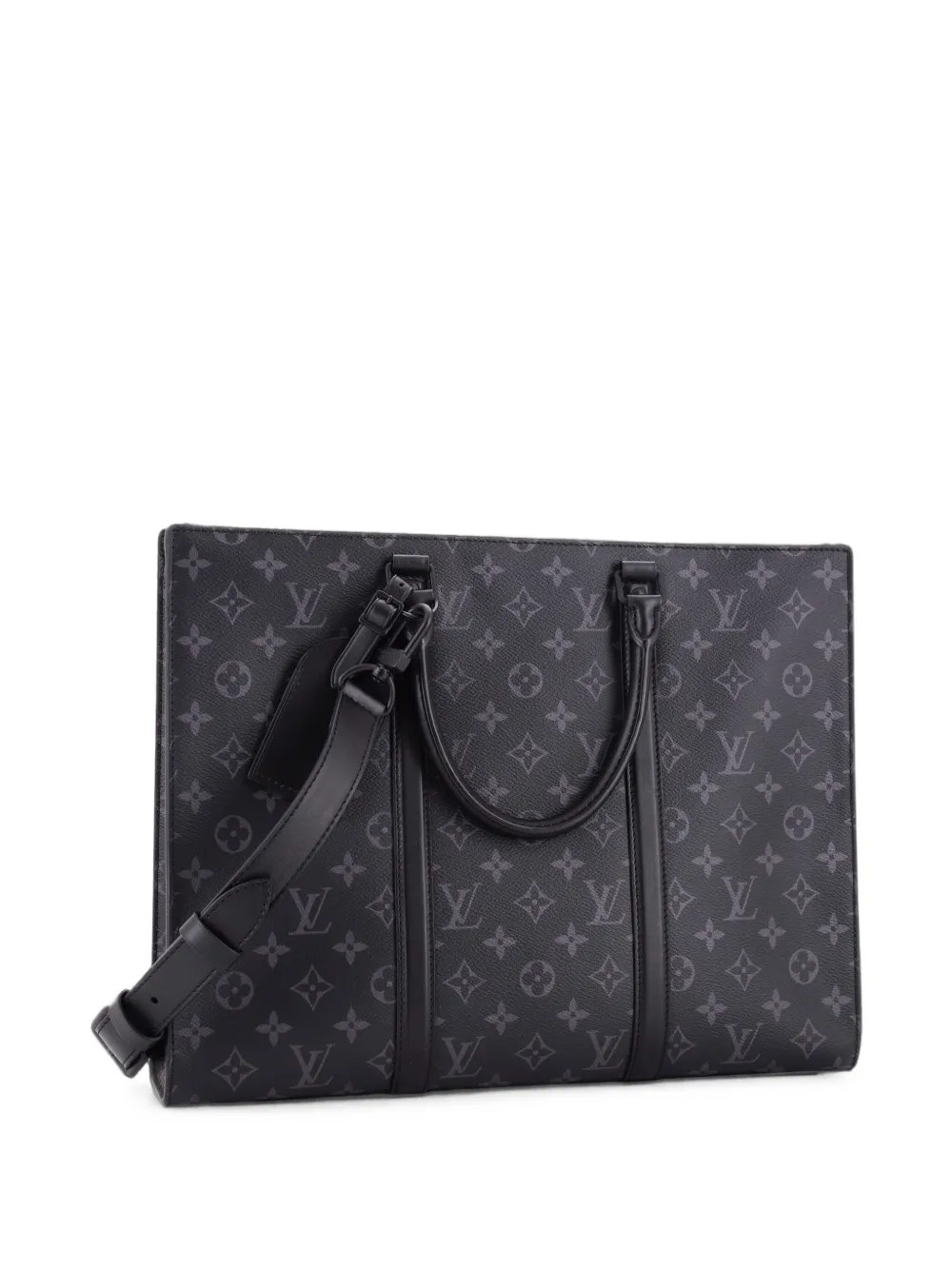 Louis Vuitton Pre-Owned Sac Plat Zipper Monogram Eclipse Canvas Horizontal tote bag - Nero