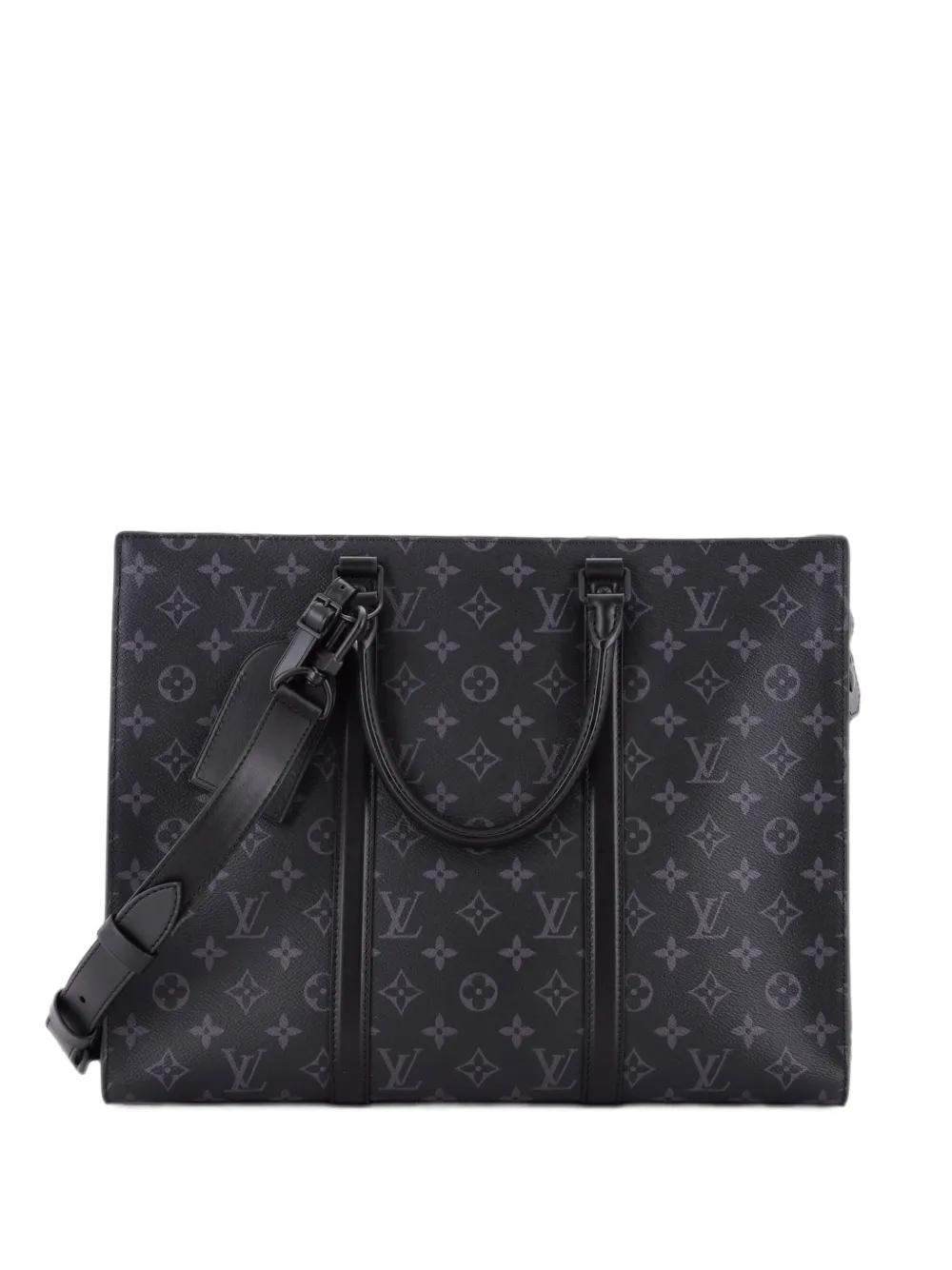Louis Vuitton Pre-Owned Sac Plat Zipper Monogram Eclipse Canvas Horizontal tote bag - Schwarz