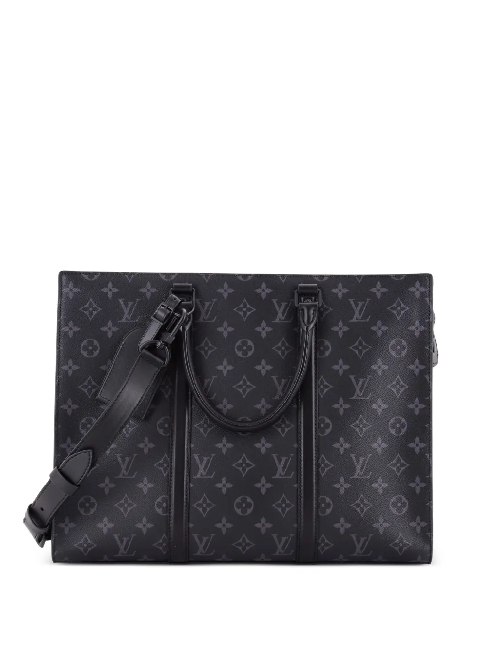Louis Vuitton Pre-Owned Sac Plat Zipper Monogram Eclipse Canvas Horizontal tote bag - Nero