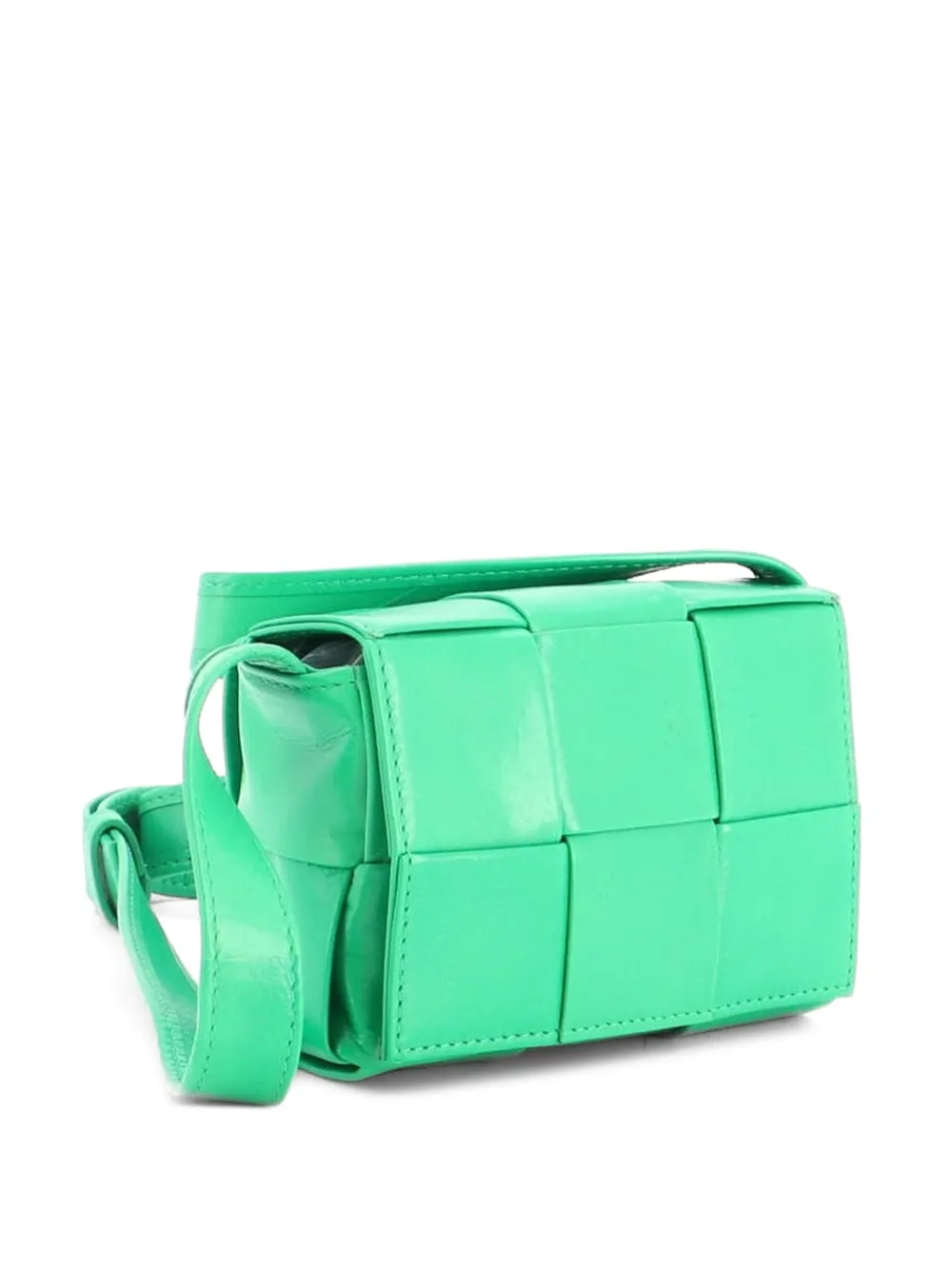 Bottega Veneta Pre-Owned Cassette Maxi Intrecciato Leather Candy crossbody bag - Verde