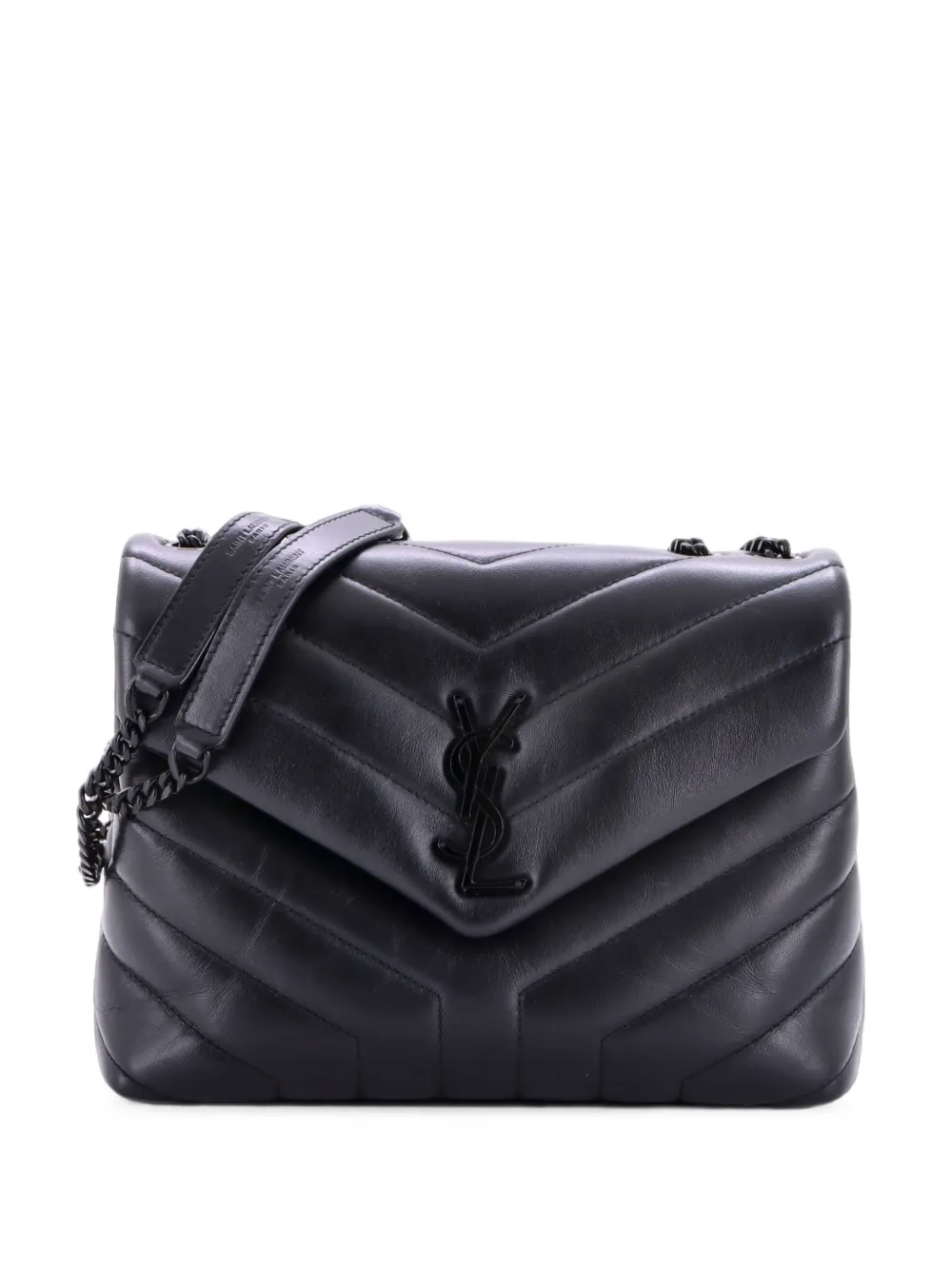 Saint Laurent Pre-Owned Loulou Matelasse Chevron Leather Small shoulder bag - Schwarz