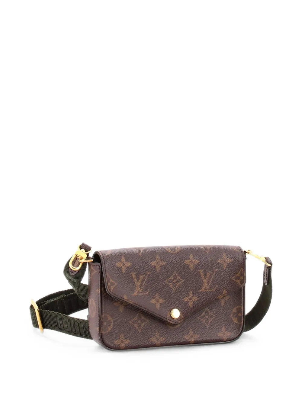 Louis Vuitton Pre-Owned Felicie Strap & Go Handbag Monogram Canvas crossbody bag - Braun