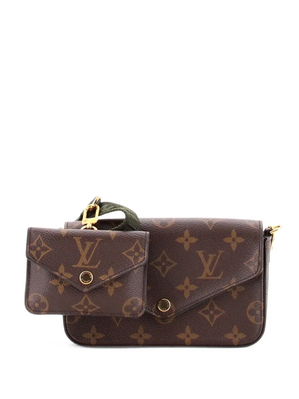 Louis Vuitton Pre-Owned Felicie Strap & Go Handbag Monogram Canvas crossbody bag - Marrone