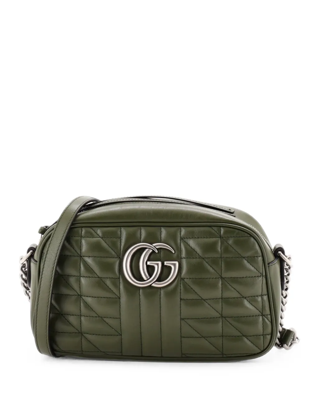 Gucci Pre-Owned GG Marmont Shoulder Bag Mixed Matelasse Leather Small crossbody bag - Verde