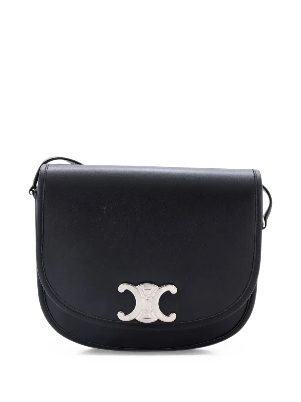 Celine Pre-Owned Besace Triomphe Shoulder Bag Leather Medium crossbody bag - Nero