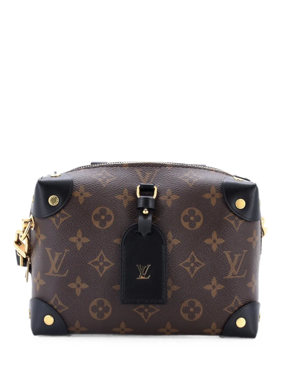 Louis Vuitton Pre-Owned Petite Malle Souple Handbag Monogram Canvas with Leather shoulder bag - Schwarz