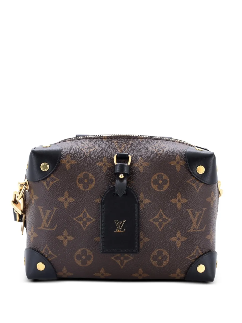 Louis Vuitton Pre-Owned Petite Malle Souple Handbag Monogram Canvas with Leather shoulder bag - Schwarz
