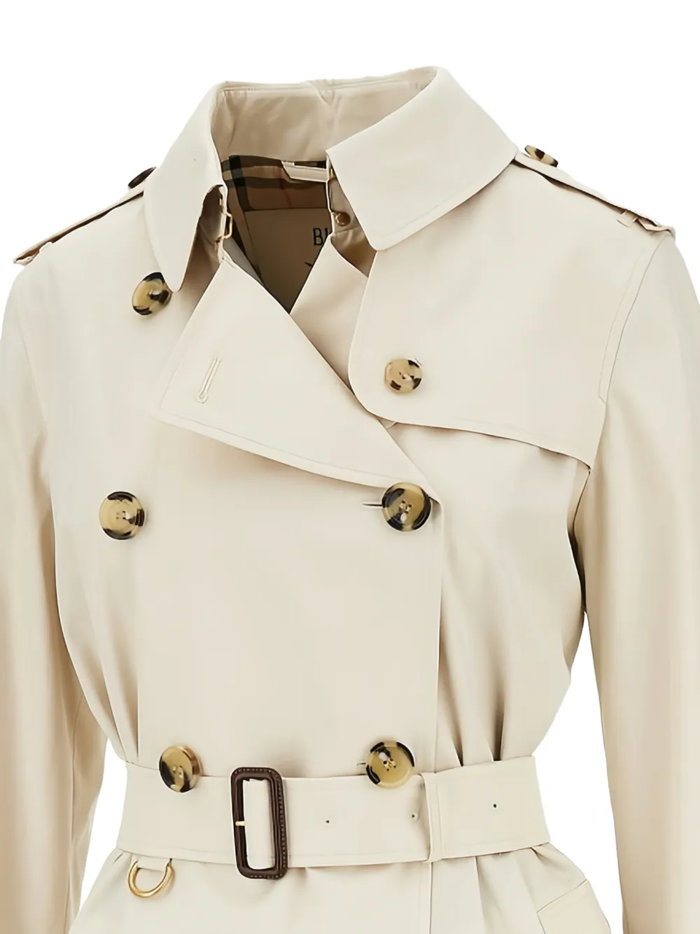 Burberry Kensington trenchcoat met dubbele rij knopen Beige