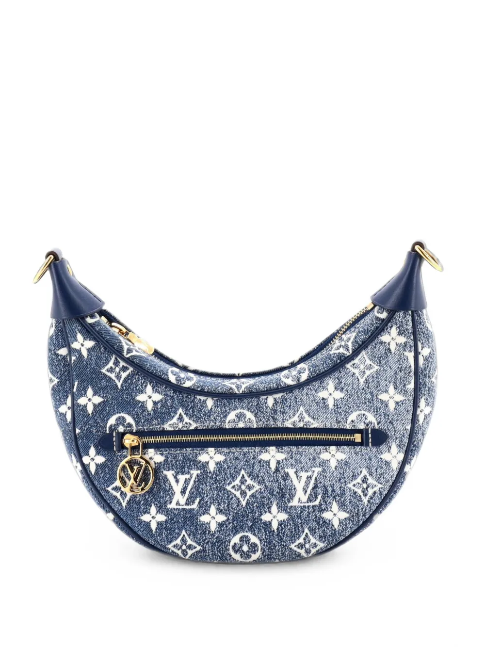 Louis Vuitton Pre-Owned Loop Handbag Monogram Jacquard Denim hobo bag - Blau
