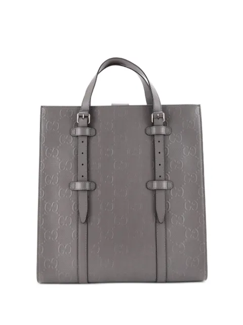 Gucci Pre-Owned GG Embossed Perforated Leather Medium tote bag