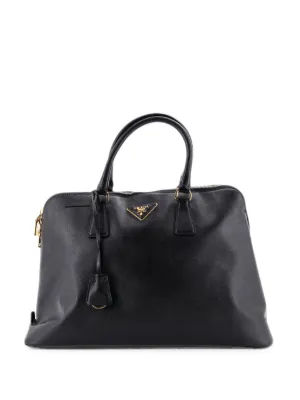 Prada Pre-Owned モノクローム サフィアーノレザー ハンドバッグ M