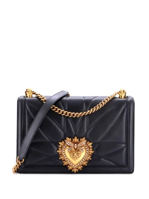 Dolce & Gabbana Pre-Owned Devotion Full Flap Quilted Leather Large shoulder bag