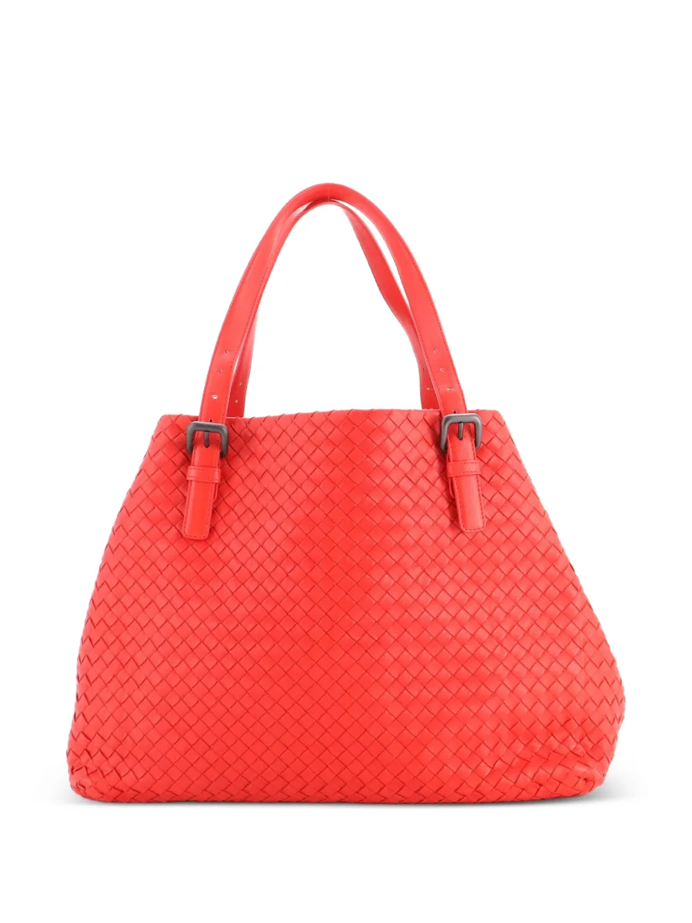 Bottega Veneta Pre-Owned A-Shape Intrecciato Nappa Large tote bag - Rosso