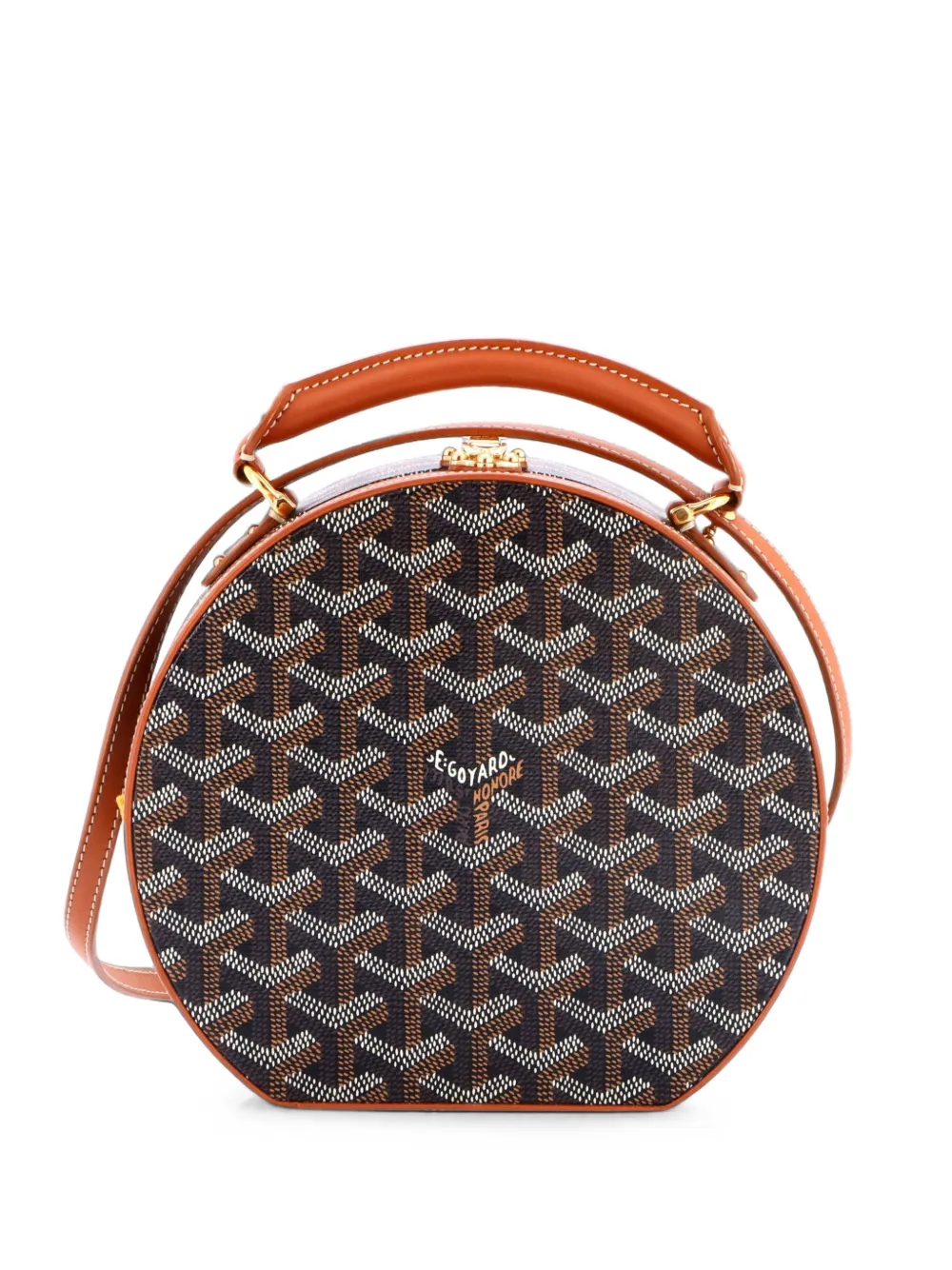 Goyard Pre-Owned Alto Hatbox Bag Coated Canvas satchel - Braun