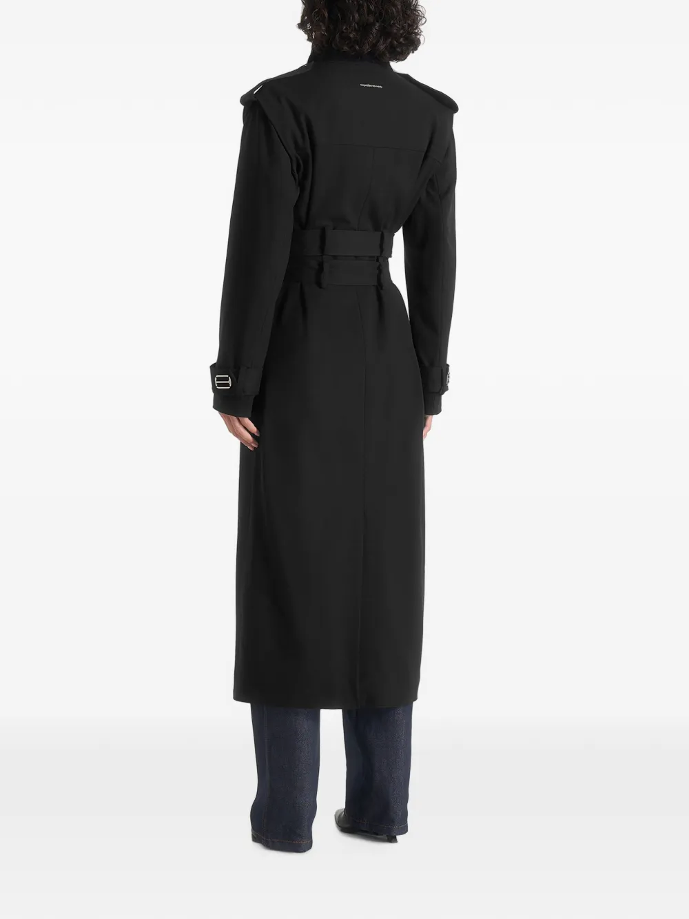 Manière De Voir Esther trenchcoat met dubbele riem Zwart