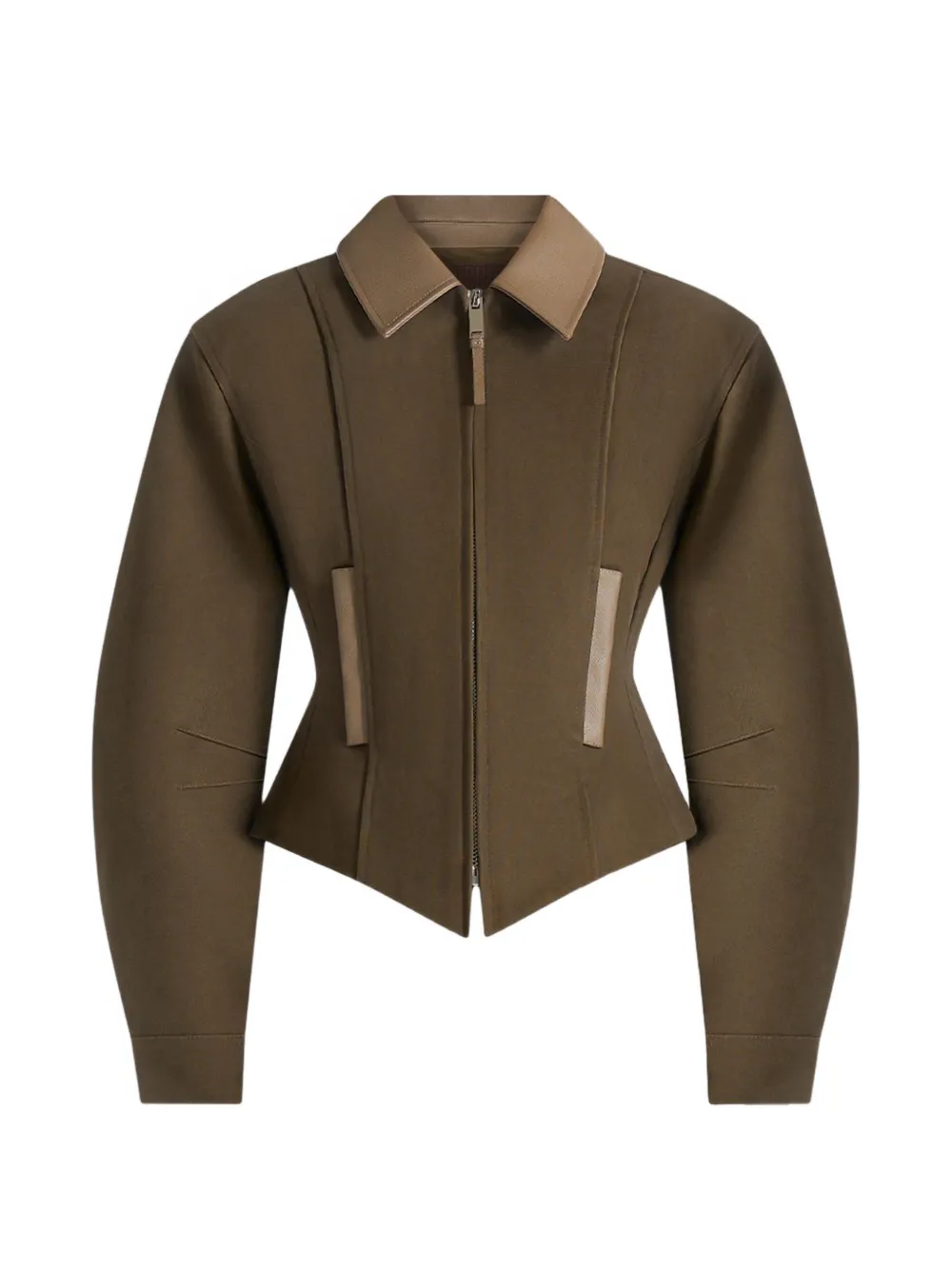 Manière De Voir Sky hourglass gabardine jacket - Verde