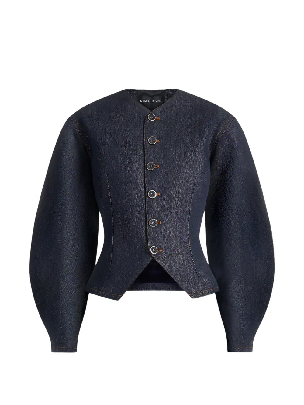 Manière De Voir Aya Sanduhr-Jeansjacke - Blau