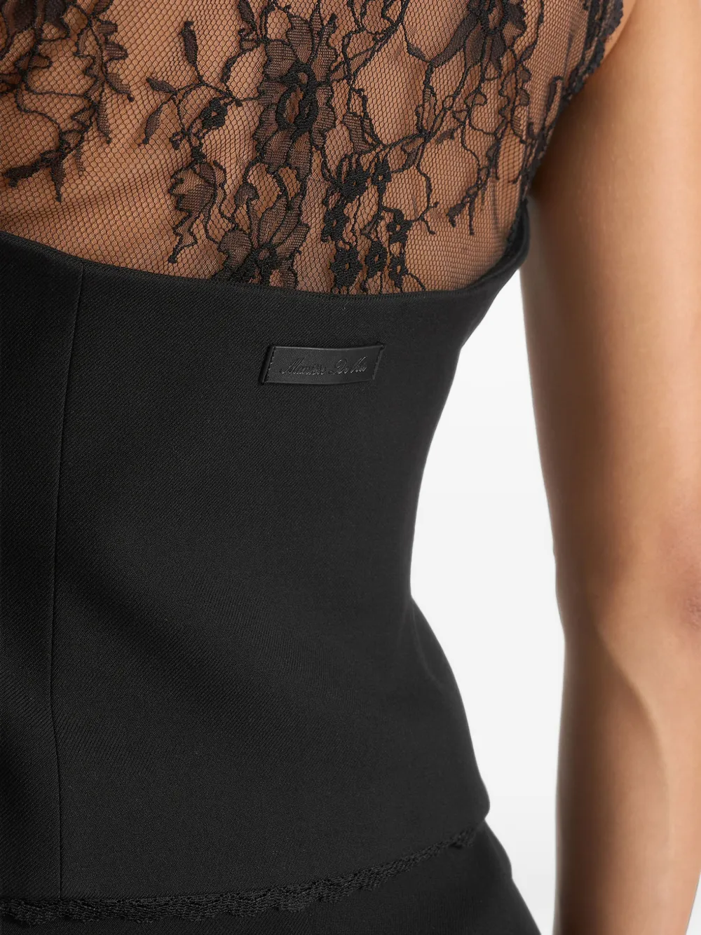 Manière De Voir Veronica gilet met kant Zwart