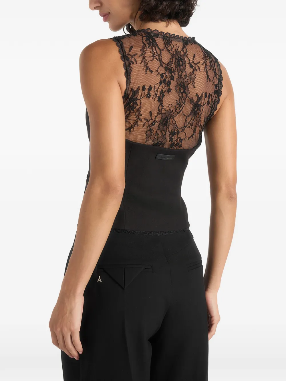 Manière De Voir Veronica gilet met kant Zwart