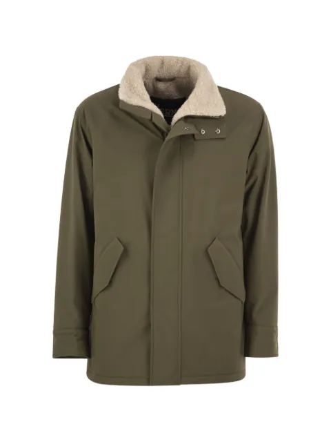 Herno shearling-effect soft-shell jacket