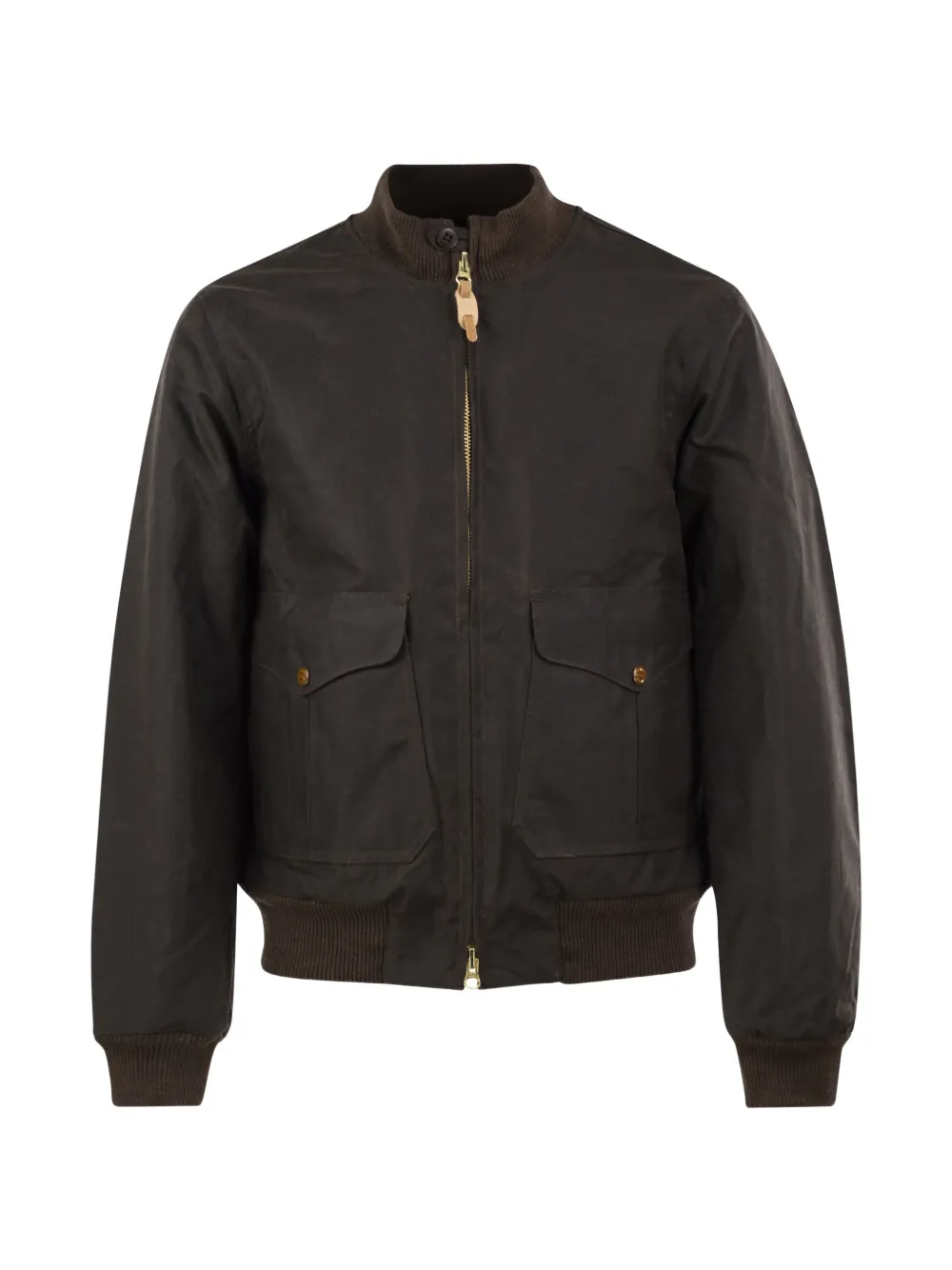 Ceccarelli waxed-cotton bomber jacket - Braun