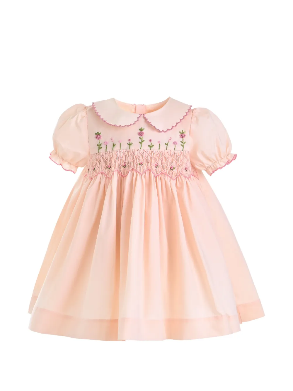 Tulleen Abito Arlette con punto smock - Rosa