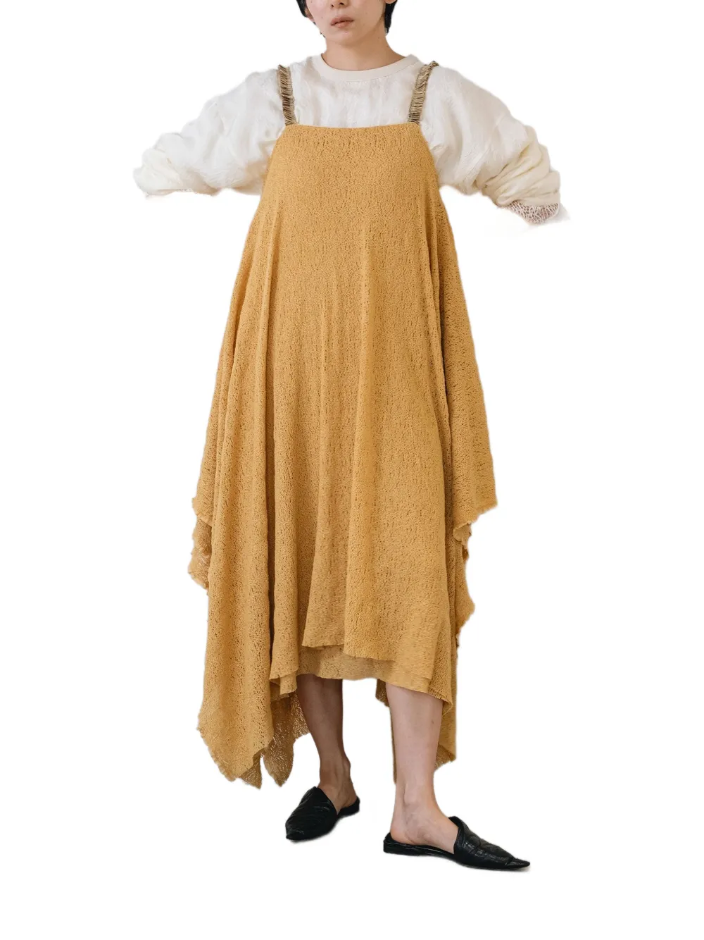 Muller Of Yoshiokubo Frost Layer midi-jurk Beige