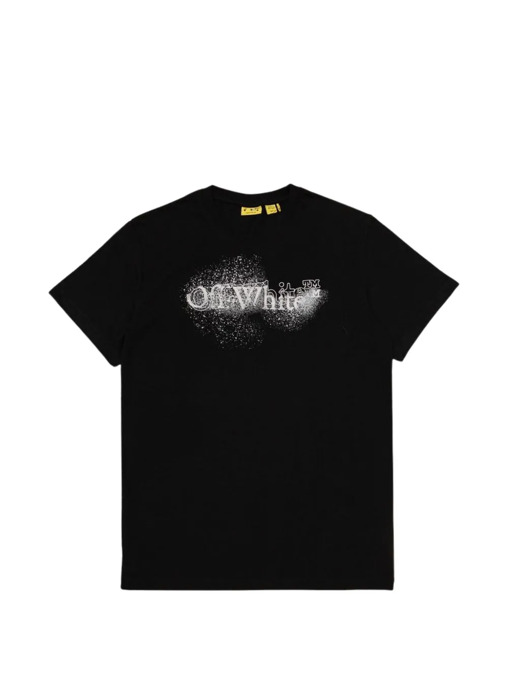 Off-White Kids logo-print spray-effect T-shirt - Nero