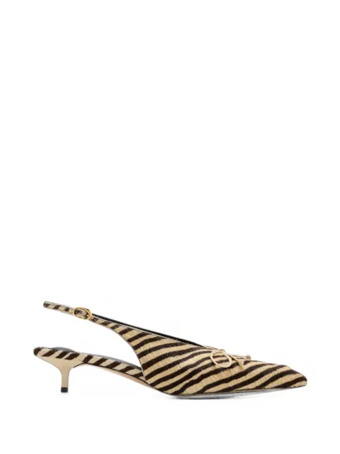Jacquemus zebra-print bow-detail pumps