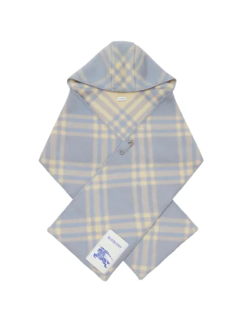 Burberry Check wool hooded scarf