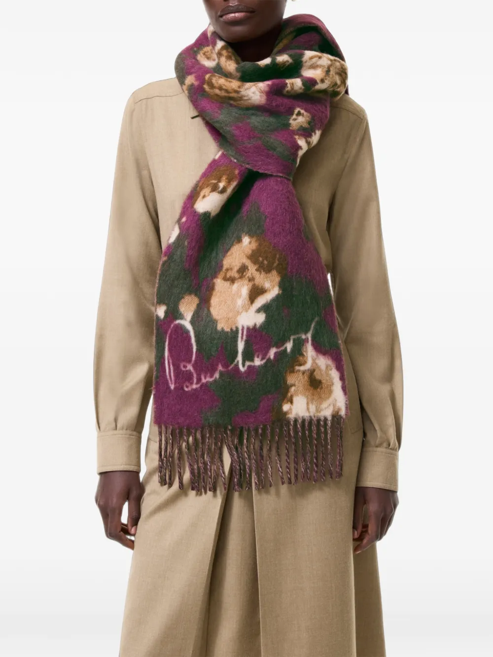 Burberry Sjaal met patroon Paars