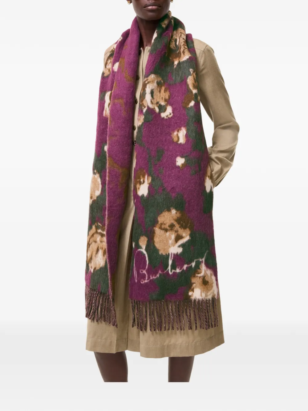 Burberry Sjaal met patroon Paars