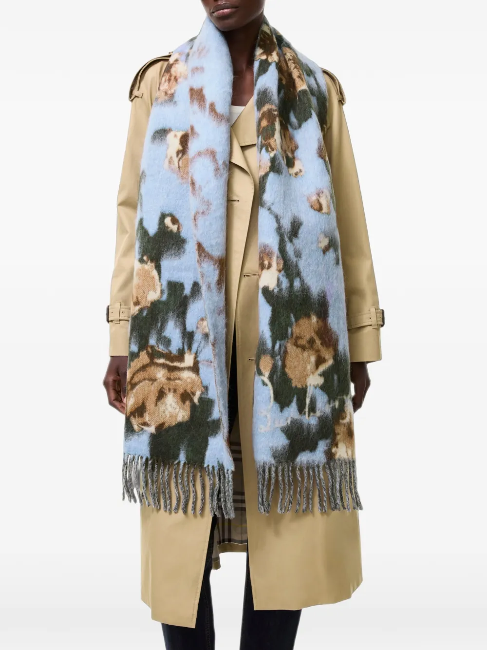 Burberry Sjaal met patroon Blauw