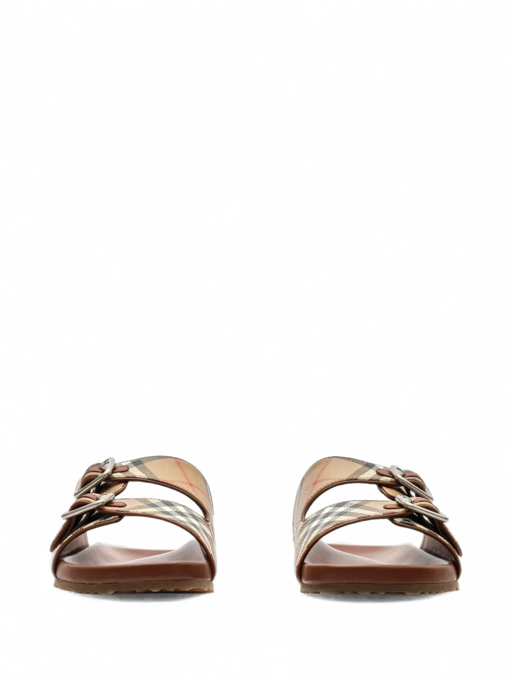 Burberry Check and leather Urchin sandals Beige